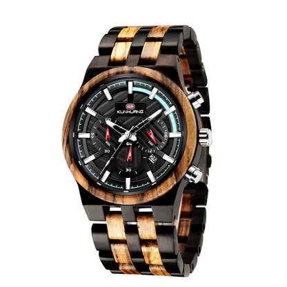 Orologio in legno al quarzo grande