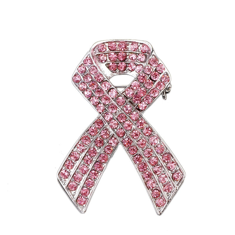 Spilla fiocco rosa