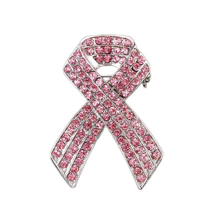 Spilla fiocco rosa