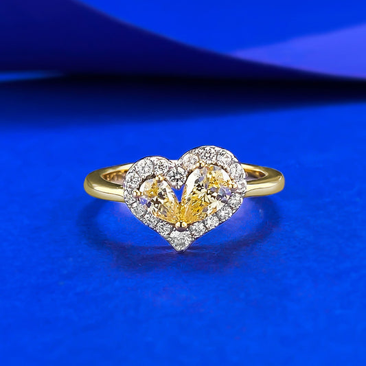 Anello cuore zircone da donna in argento