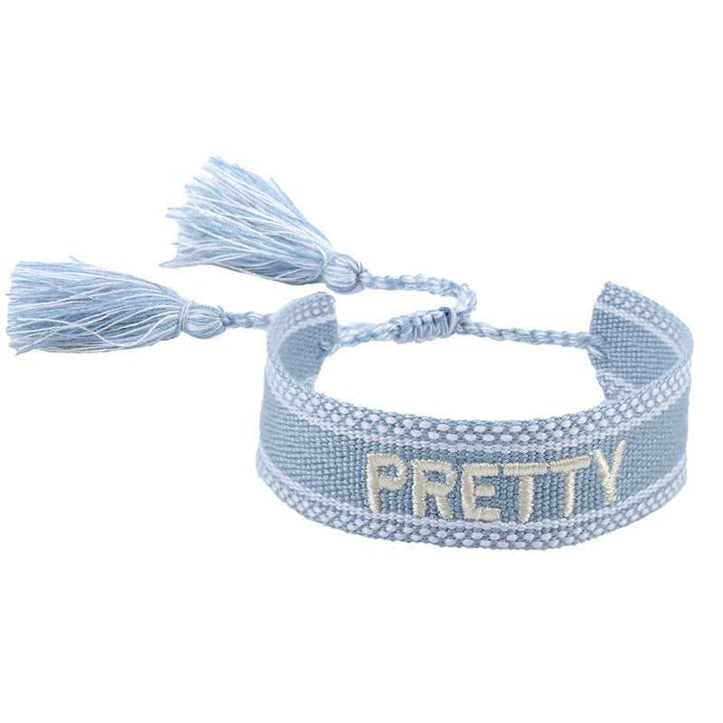 Bracciale coppia con ricamo