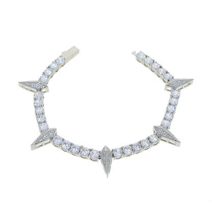 Bracciale Punk con Strass