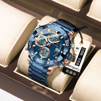 Orologio digitale multifunzione da uomo luminoso