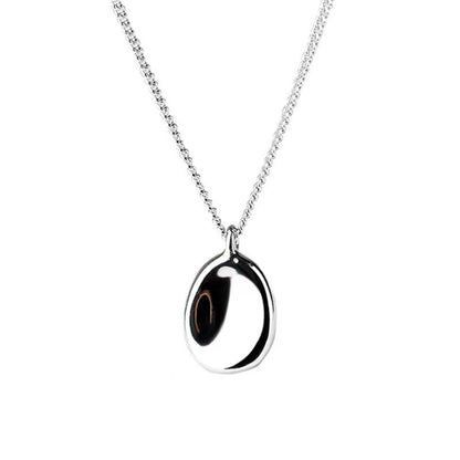 Collana argento geometrica Ovale concava