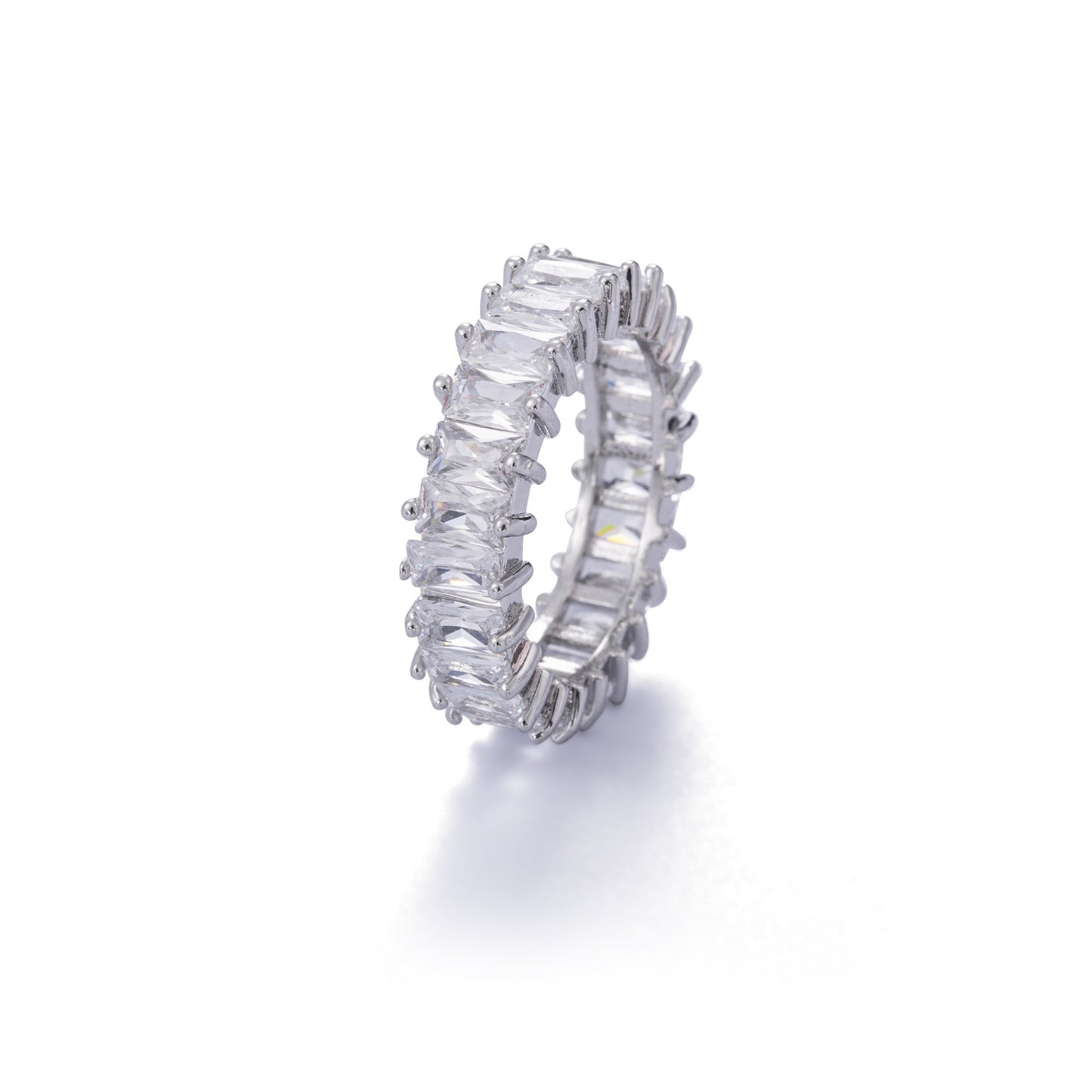 Anello hip hop diamantato in ottone
