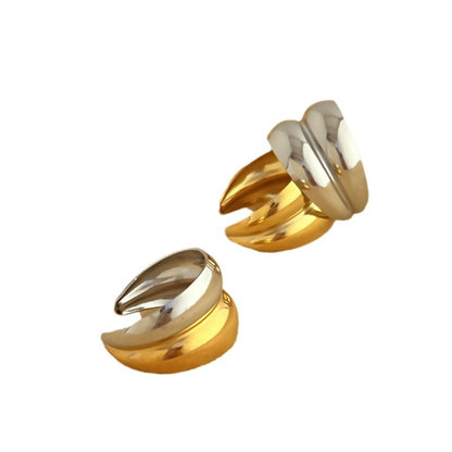 Anello acciaio geometrico cavo