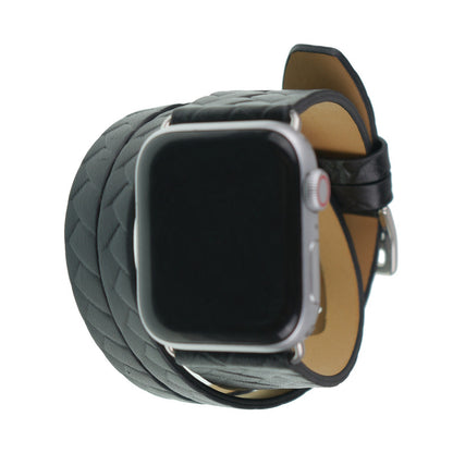 Orologio pelle con motivo foglia