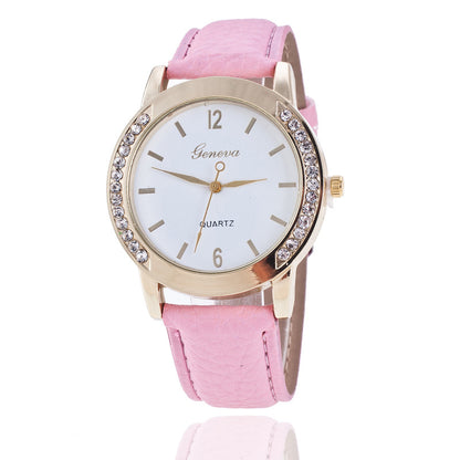 Orologio quarzo con diamanti Geneva