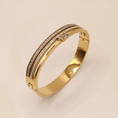 Bracciale titanio doppio filo bianco verde