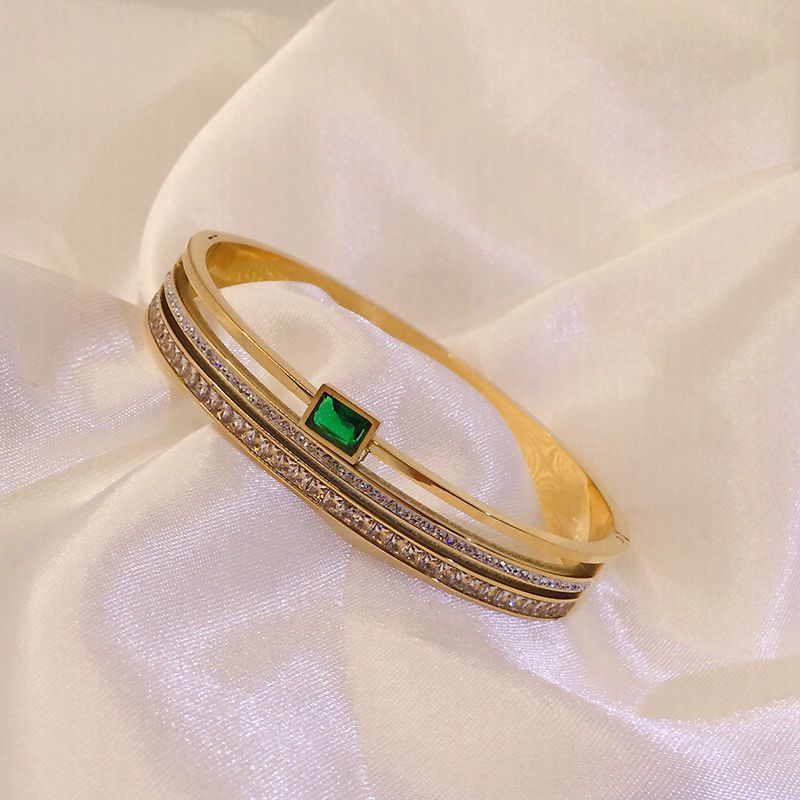 Bracciale titanio doppio filo bianco verde