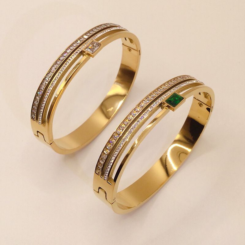 Bracciale titanio doppio filo bianco verde