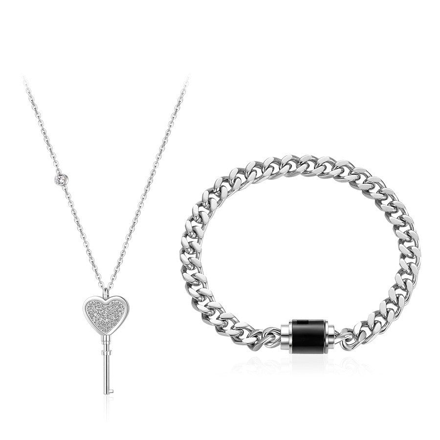 Collana coppia titanio