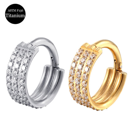 Orecchino piercing zircone