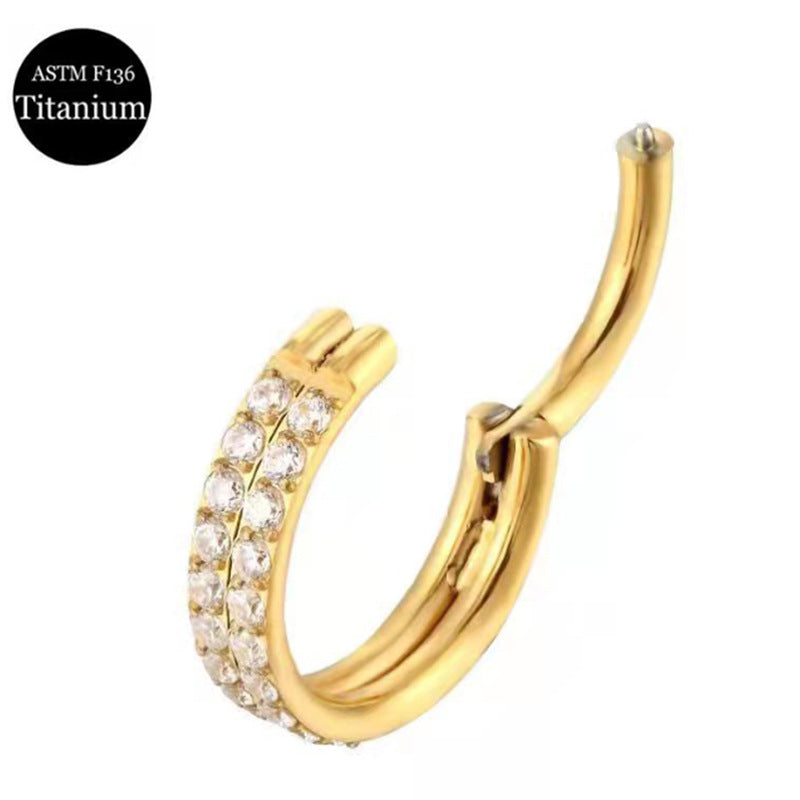 Orecchino piercing zircone