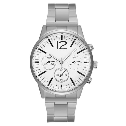 Orologio da uomo quadrante grande acciaio