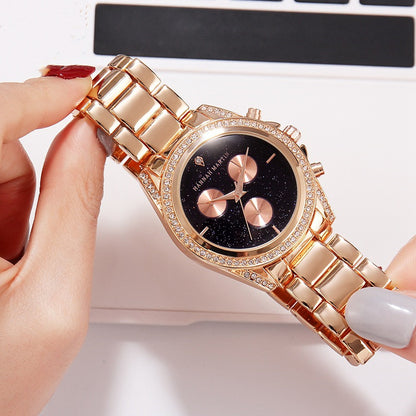 Orologio rosa oro con diamanti