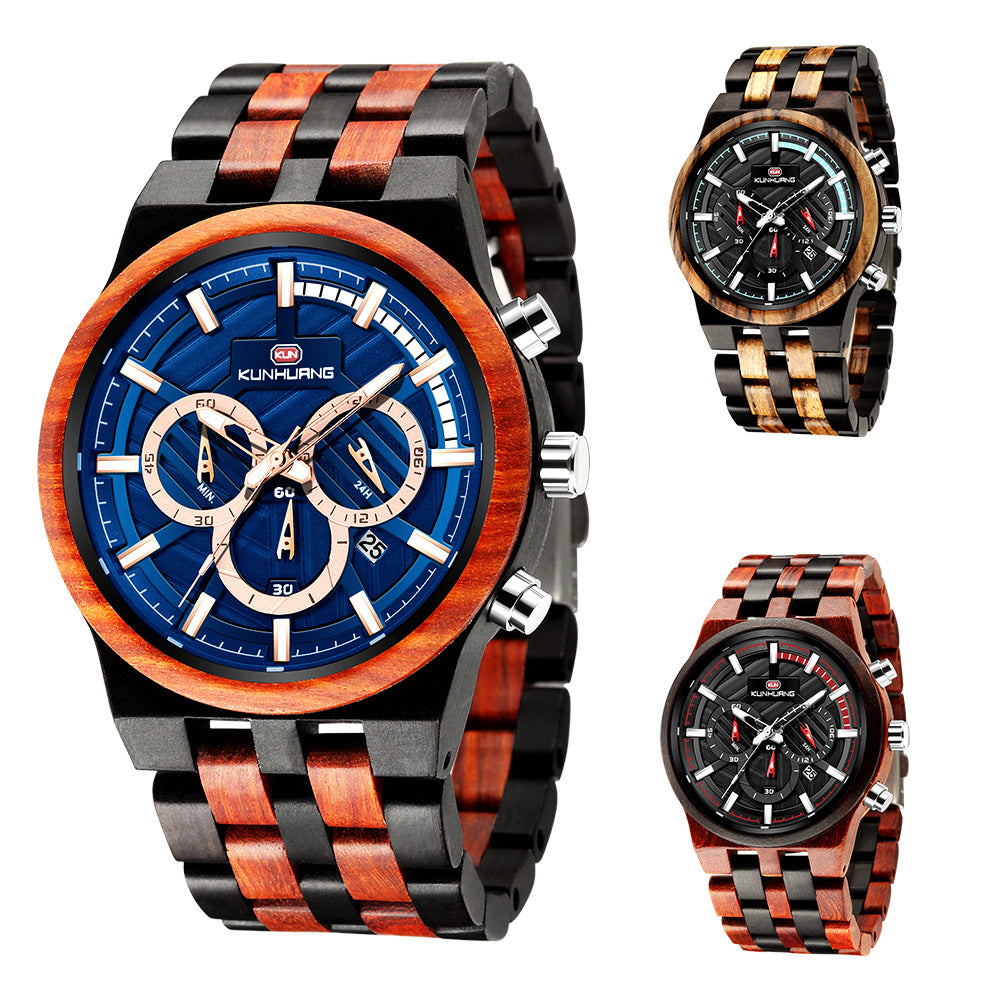Orologio in legno al quarzo grande