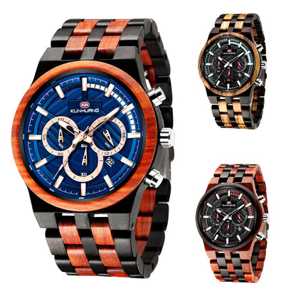 Orologio in legno al quarzo grande