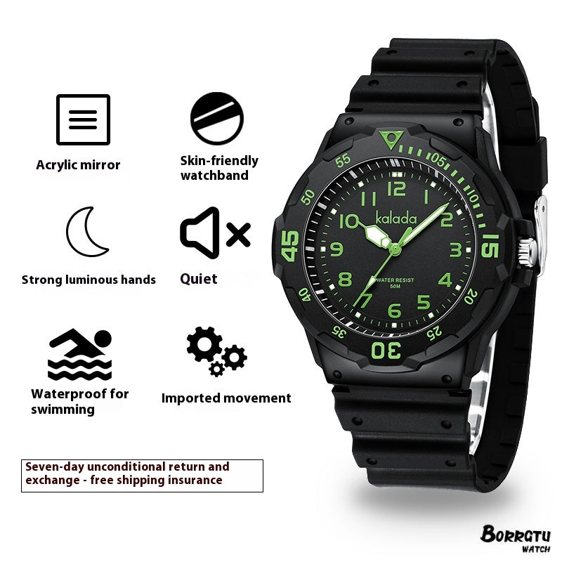 Orologio sportivo lancette luminose