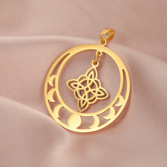 Collana ciondolo fiore pentagramma