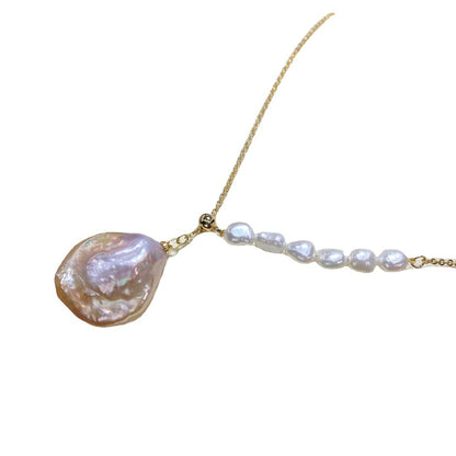 Collana perla barocca regolabile