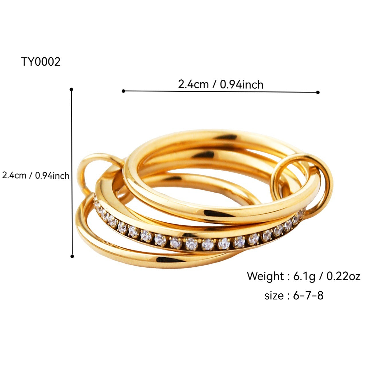 Anello minimalista acciaio titanio