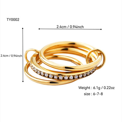 Anello minimalista acciaio titanio