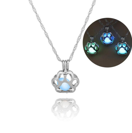 Collana zampa fosforescente