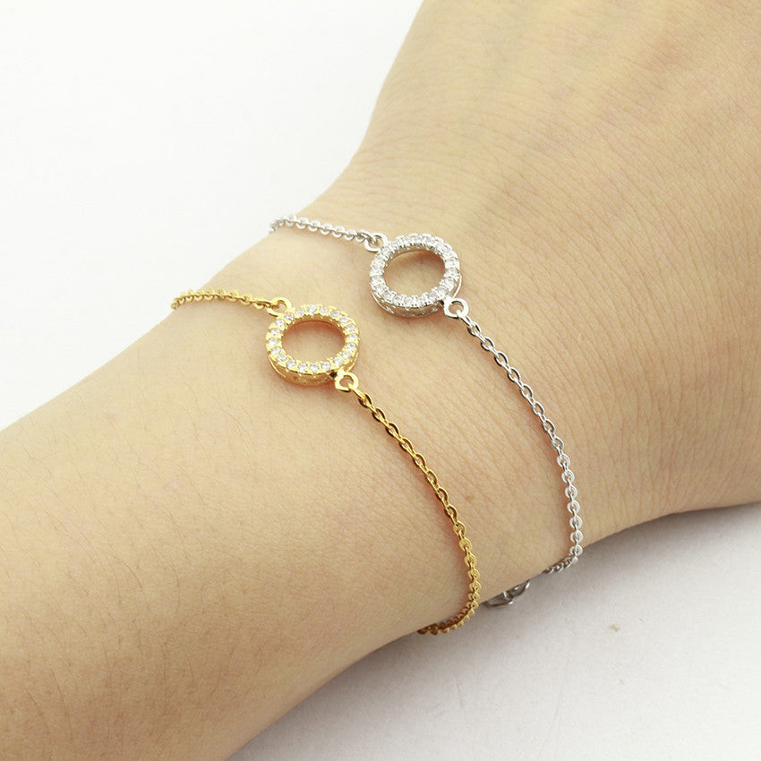 Bracciale cristalli rotondo