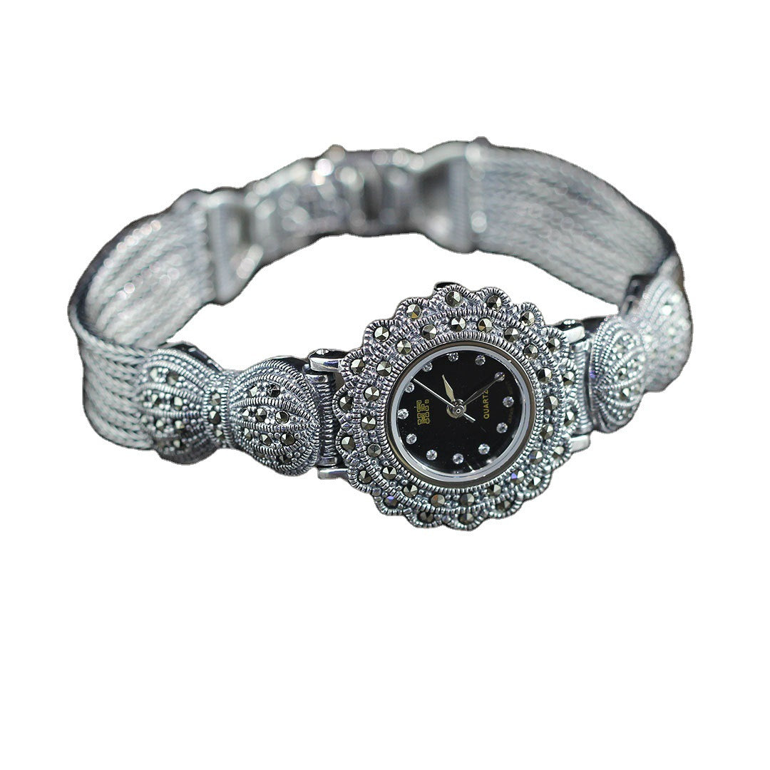 Orologio fiocco argento