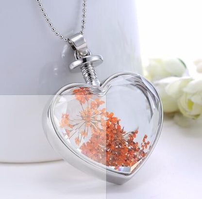 Collana pendente in vetro