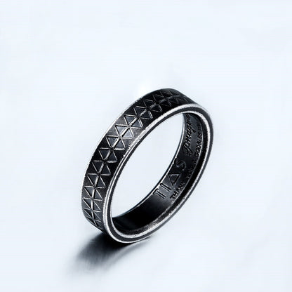 Anello uomo punk-gotico acciaio inox