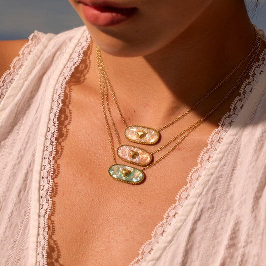 Collana cuore goccia oro