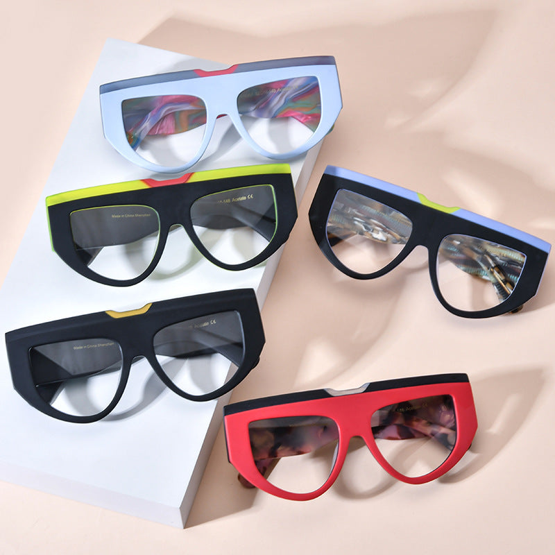 Occhiali cat-eye multicolore satinati