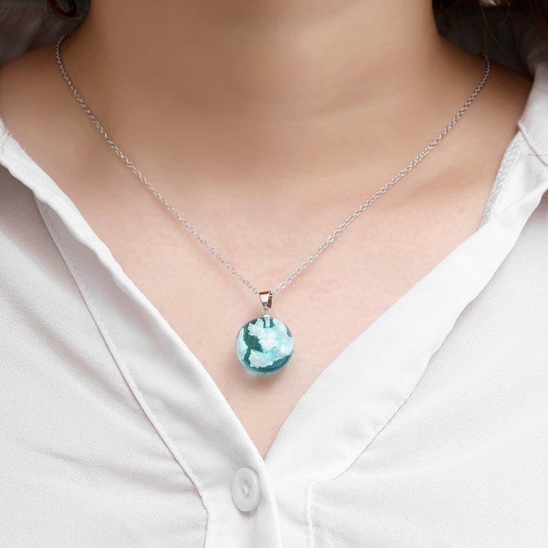 Collana resina cielo luna