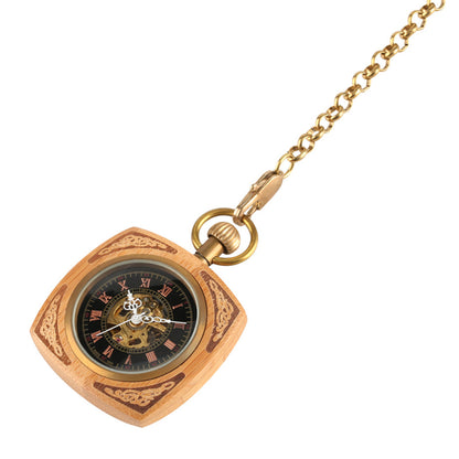 Orologio da tasca in mogano