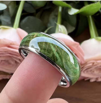 Anello Effetto Legno Verde