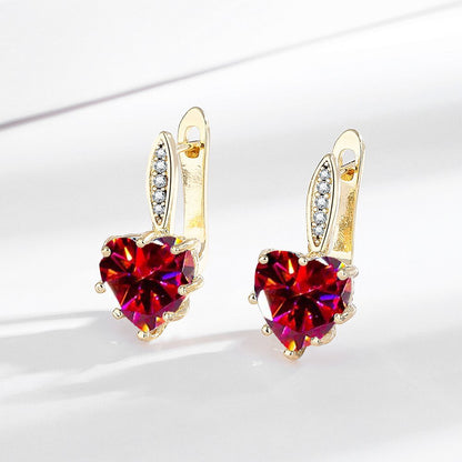 Orecchini cuore multicolore