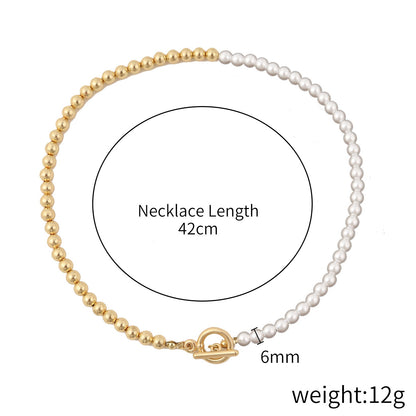 Collana perla naturale multifilo con moneta
