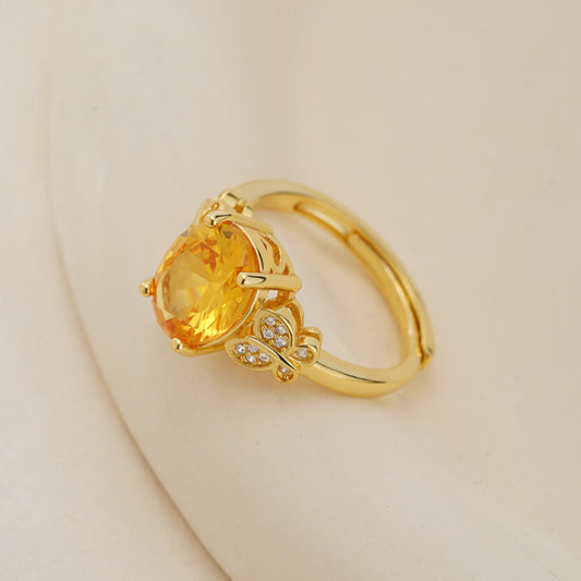 Anello Farfalla Gialla