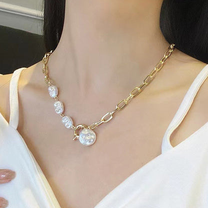Collana perla barocca argento retrò