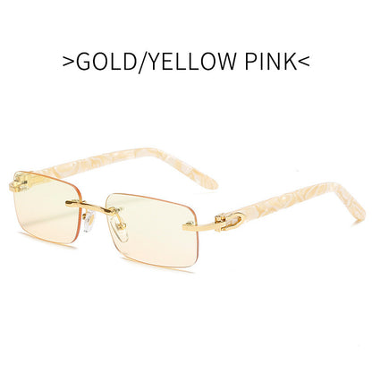 Occhiali rimless quadrati piccoli