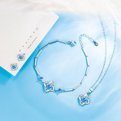 Collana trifoglio cuore