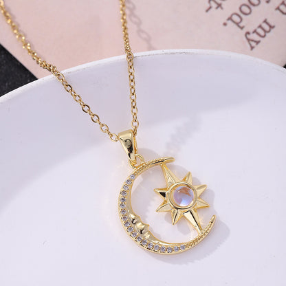 Collana stella luna ornamento