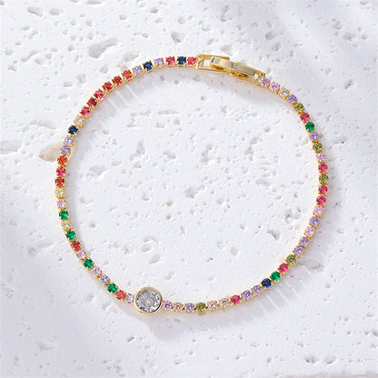 Bracciale zirconi placcato rame