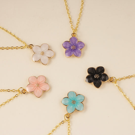 Collana fiore goccia