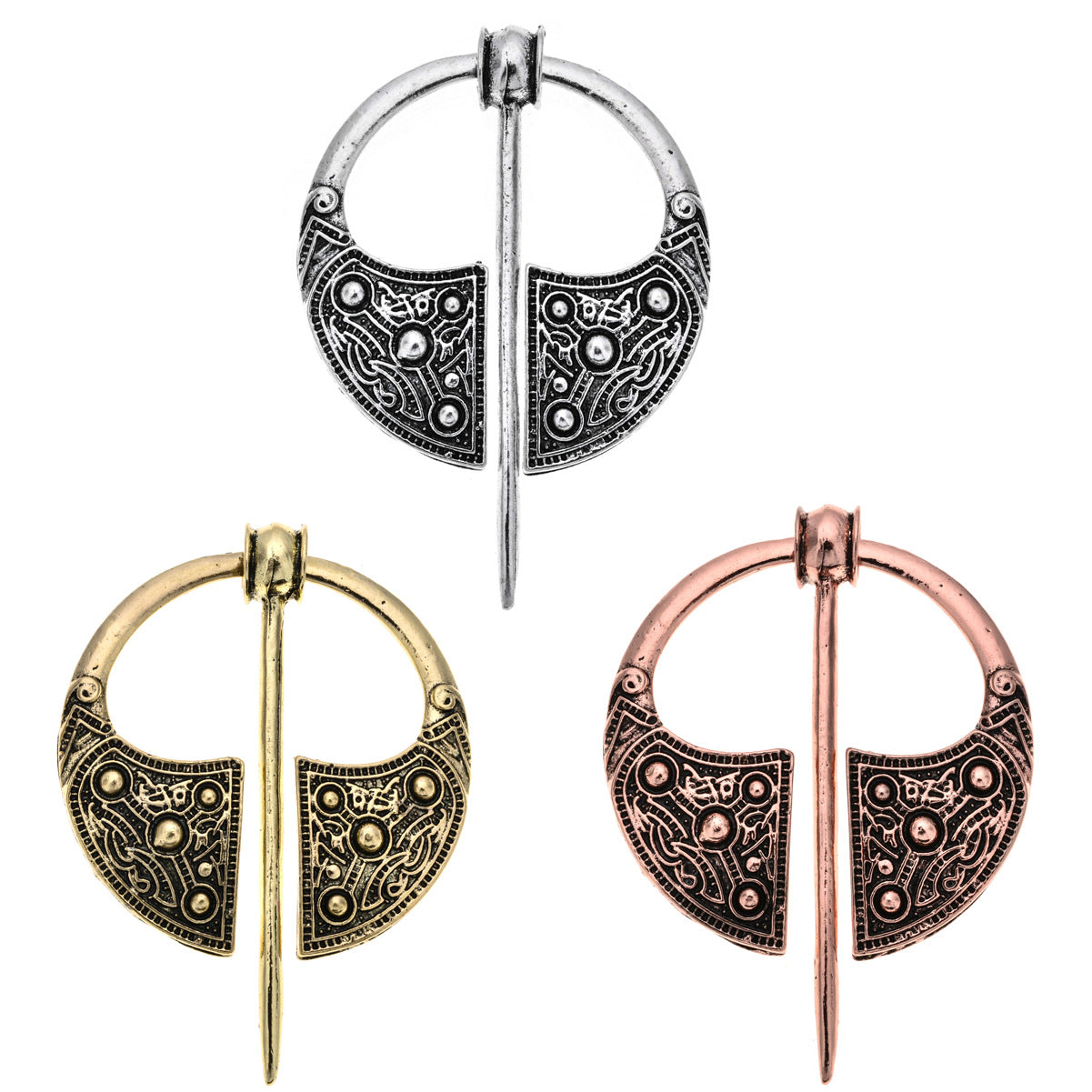 Spilla vichinga vintage metallo