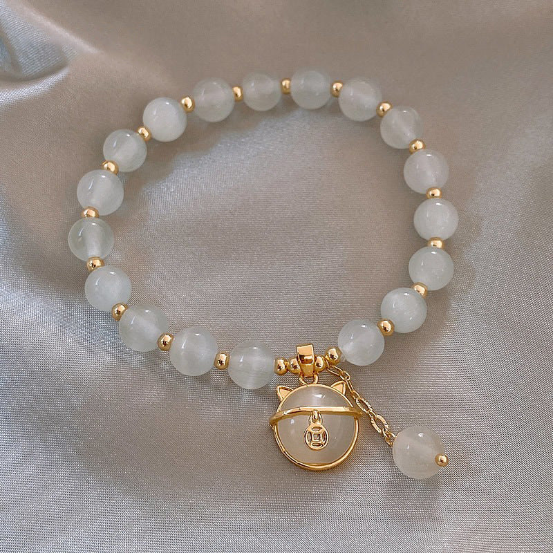 Bracciale perline opale vintage