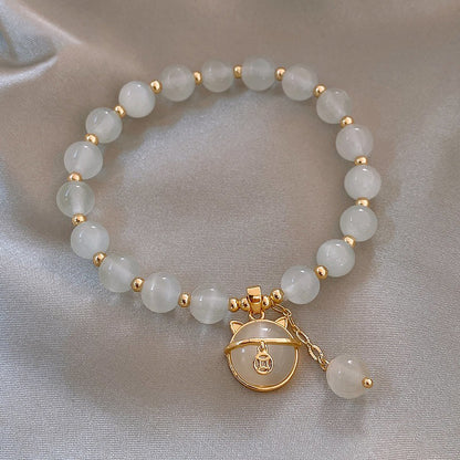 Bracciale perline opale vintage