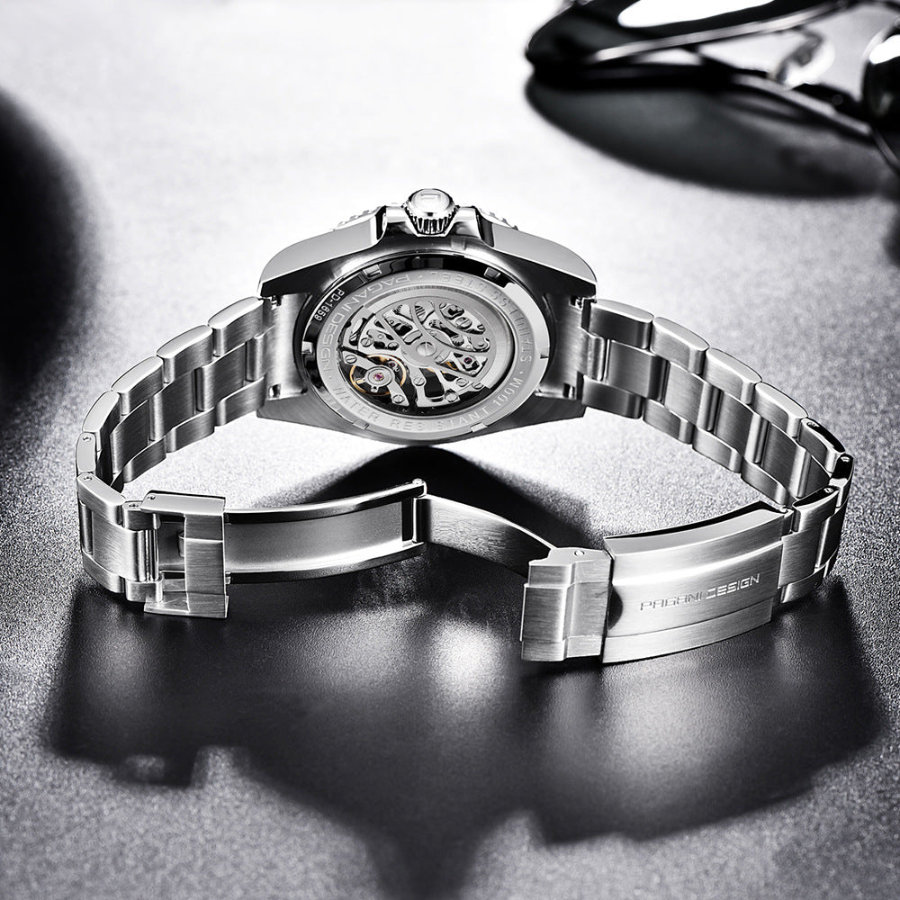 Orologio meccanico cinturino acciaio